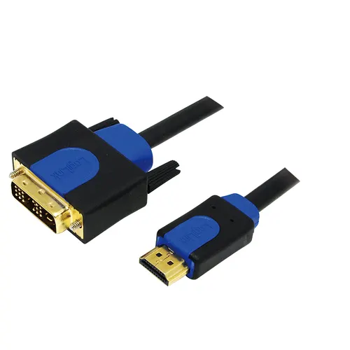 LogiLink CHB3102 adapter kablowy 2 m HDMI Typu A (Standard) DVI-D Czarny