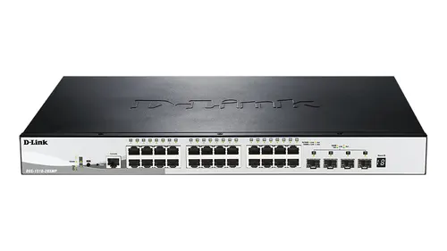 D-Link DGS-1510-28XMP przełącznik sieciowy Zarządzany L2/L3 Gigabit Ethernet (10/100/1000) Obsługa PoE Czarny, Szary