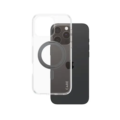 PanzerGlass CARE™ by ® Case Transparent w. Black Kickstand & MagSafe iPhone 16 Pro Max pokrowiec na telefon komórkowy Czarny