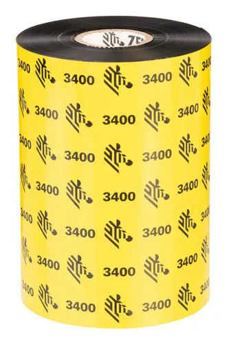 Zebra 3400 Performance Wax-Resin taśma termiczna 450 m Czarny
