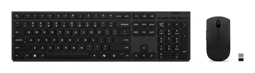 Lenovo 4X31R64328 klawiatura Dołączona myszka Biuro RF Wireless + Bluetooth Niemiecki Czarny