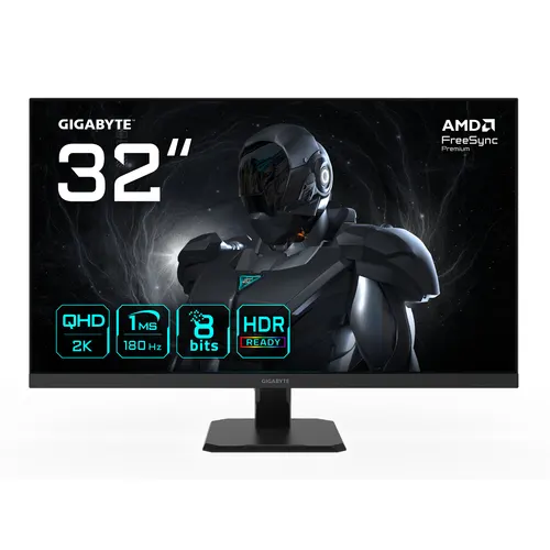 GIGABYTE GS32QA monitor komputerowy 80 cm (31.5") 2560 x 1440 px Quad HD LED Czarny, wersja brytyjska