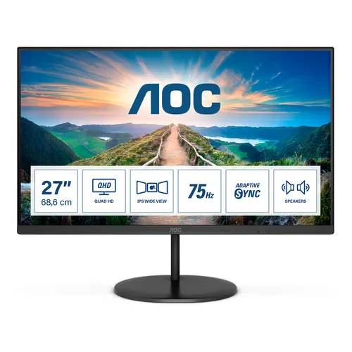 AOC V4 Q27V4EA monitor komputerowy 68,6 cm (27") 2560 x 1440 px 2K Ultra HD LED Czarny