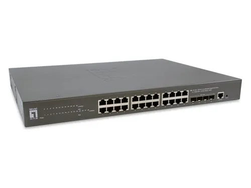 LevelOne GTP-2871 przełącznik sieciowy Zarządzany L3 Gigabit Ethernet (10/100/1000) Obsługa PoE Szary