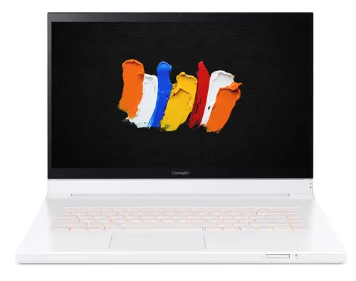 Acer ConceptD CC715-91P-X9G5 Intel® Xeon® W-10885M Hybryda (2w1) 39,6 cm (15.6") Ekran dotykowy 4K Ultra HD 32 GB DDR4-SDRAM 2 TB SSD NVIDIA Quadro RTX 5000 Wi-Fi 6 (802.11ax) Windows 10 Pro Biały QWERTY Angielski