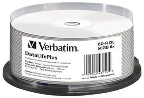 Verbatim DataLifePlus BD-R 50 GB 25 szt., do nadruku termicznego