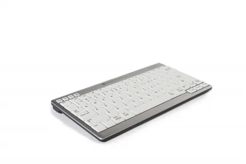 BakkerElkhuizen UltraBoard 950 Wireless klawiatura Biuro Bluetooth QWERTY US English Jasny Szary, Biały