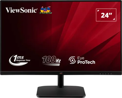 Viewsonic Value Series VA2432-MHD-3 monitor komputerowy 61 cm (24") 1920 x 1080 px Full HD LED Czarny