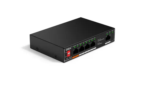Dahua Technology PoE SF1005P Nie zarządzany L2 Fast Ethernet (10/100) Obsługa PoE Czarny