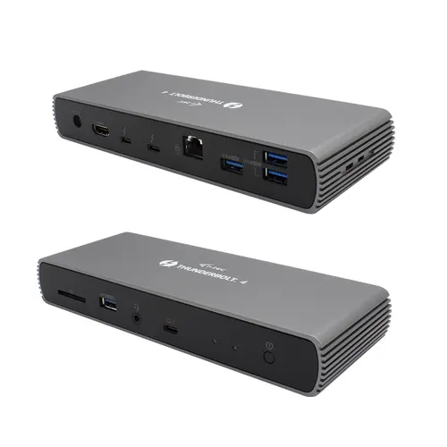 i-tec TB4DUALDOCKPDUK stacja dokująca Przewodowa Thunderbolt 4 Czarny