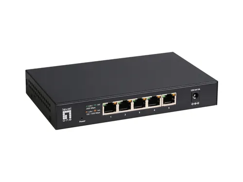 LevelOne GEU-0525 przełącznik sieciowy Nie zarządzany 2.5G Ethernet (100/1000/2500) Czarny