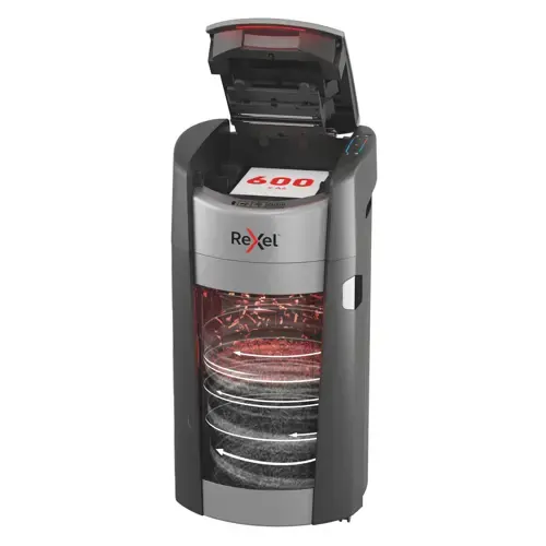 Rexel ShredMax AutoFeed+ 600M niszczarka Rozdrabnianie mikro-cięte 55 dB 22,5 cm Czarny