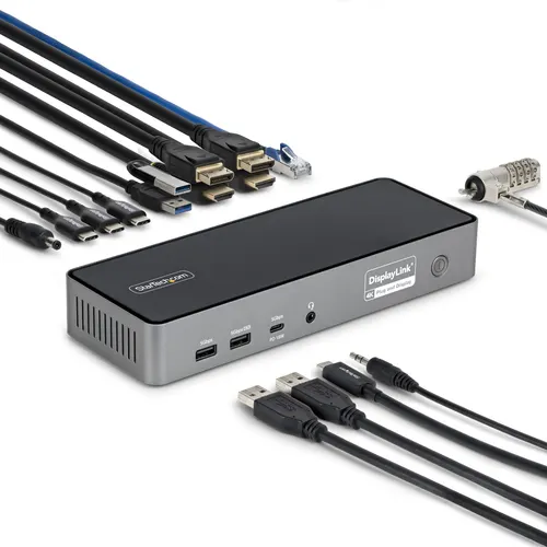 StarTech.com DK30C2DPEPRUE stacja dokująca Przewodowa USB 3.2 Gen 1 (3.1 Gen 1) Type-C Szary