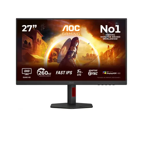 AOC G4 Q27G4ZR monitor komputerowy 68,6 cm (27") 2560 x 1440 px Quad HD LED Czarny, Czerwony