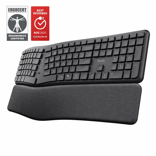 Trust Keyra klawiatura Dom/Biuro RF Wireless + Bluetooth QWERTY Amerykański międzynarodowy Czarny