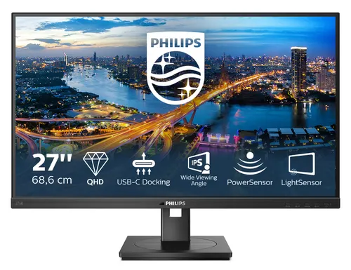 Philips 276B1/00 monitor komputerowy 68,6 cm (27") 2560 x 1440 px Full HD LED Czarny