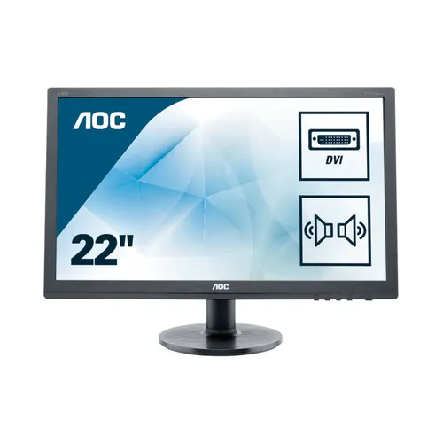 AOC E2260SWDA monitor komputerowy 54,6 cm (21.5") 1920 x 1080 px Full HD Czarny