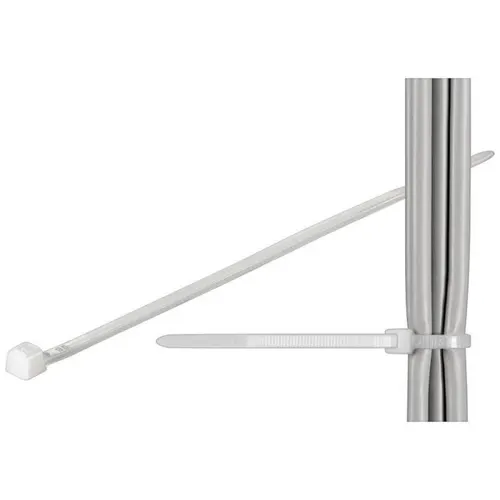 Techly 370 x 3.6mm opaska kablowa Nylon Biały 100 szt.