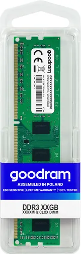 Goodram GR1600D364L11S/4G moduł pamięci 4 GB 1 x 4 GB DDR3 240-pin DIMM