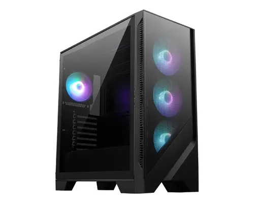 MSI MAG FORGE 321R AIRFLOW zabezpieczenia & uchwyty komputerów Midi Tower Czarny, Przezroczysty