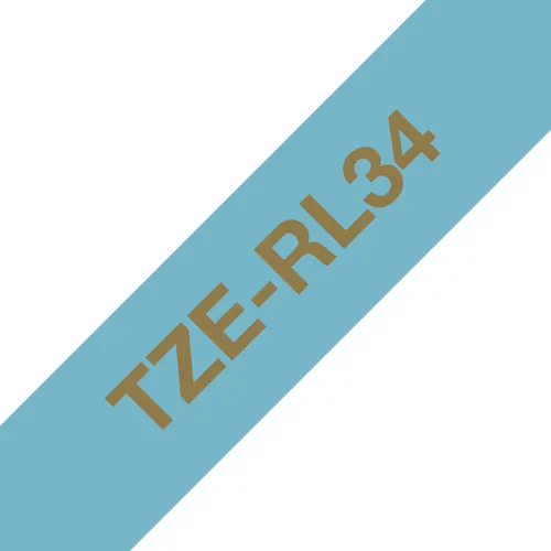 Brother TZE-RL34 taśmy do etykietowania Gold on blue