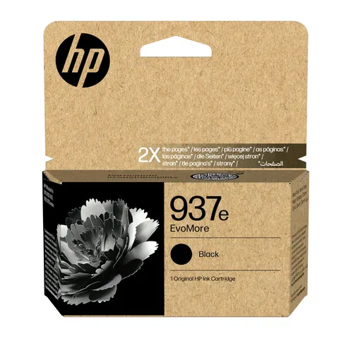 HP Oryginalny czarny tusz 937e EvoMore (4S6W9NE)