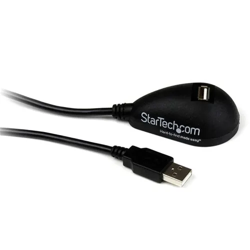 StarTech.com USBEXTAA5DSK kabel USB USB 2.0 1,5 m USB A 0,48 Gbit/s Czarny