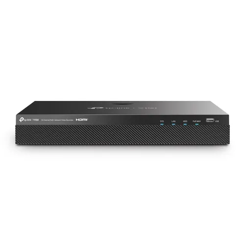 TP-Link VIGI NVR2016H-16P Sieciowy Rejestrator Wideo (NVR) Czarny