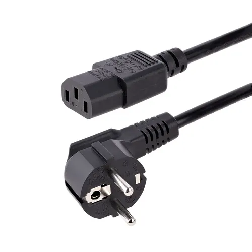 StarTech.com 713E-1M-POWER-CORD kabel zasilające Czarny CEE7/7 C13 panel