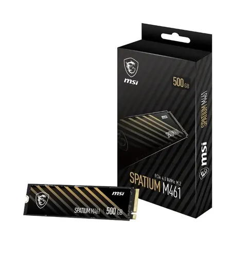 MSI SPATIUM M461 500GB SSD PCIe 4.0 NVMe M.2 PCI Express 4.0 3D NAND