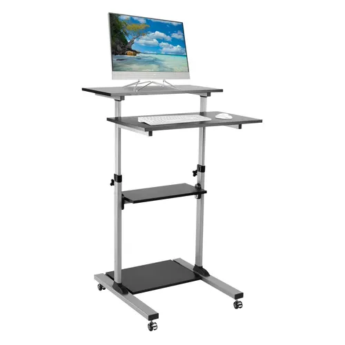 Techly ICA-TB TPM-3 stojący stół Czarny, Srebrny
