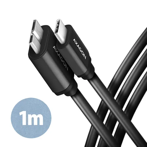 Axagon BUMM3-CM10AB kabel USB USB 3.2 Gen 1 (3.1 Gen 1) 1 m Micro-USB B USB C 5 Gbit/s Czarny