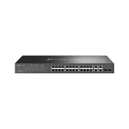 TP-Link Omada SL2428P przełącznik sieciowy Zarządzany L2 Fast Ethernet (10/100) Obsługa PoE 1U Czarny (TL-SL2428P)