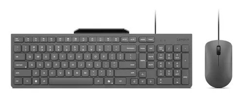 Lenovo GX31R09775 klawiatura Dołączona myszka Dom/Biuro USB US English Szary
