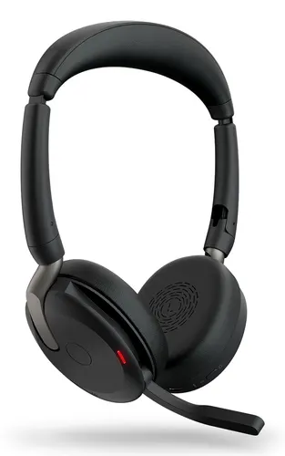 Jabra Evolve2 65 Flex Zestaw słuchawkowy Bezprzewodowy Opaska na głowę Biuro/centrum telefoniczne USB Typu-A Bluetooth Podstawka do ładowania, UC, USB-A, z podstawką ładującą