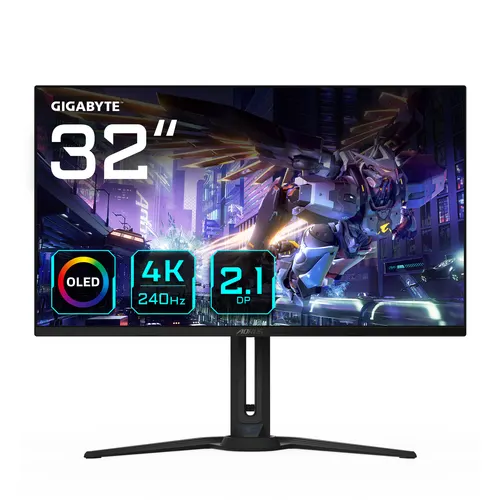 GIGABYTE AORUS FO32U2P monitor komputerowy 80 cm (31.5") 3840 x 2160 px 4K Ultra HD OLED Czarny