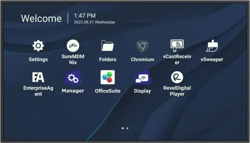 Viewsonic CDE4330 signage display 109,2 cm (43") Wi-Fi 450 cd/m² 4K Ultra HD Czarny Procesor wbudowany Android 11