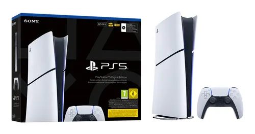 Sony Interactive Entertainment PlayStation 5 Digital E Chassis (Slim) 825 GB Wi-Fi Czarny, Biały