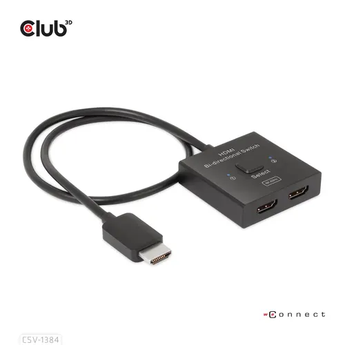 CLUB3D CSV-1384 przełącznik KVM Czarny