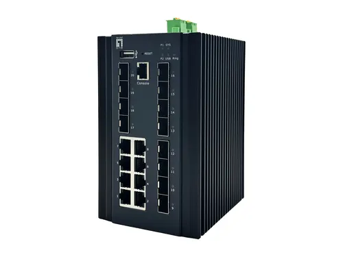 LevelOne IGX-2072 przełącznik sieciowy Zarządzany L2+ Gigabit Ethernet (10/100/1000) Czarny