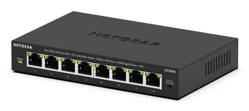 NETGEAR GS308E Zarządzany L2/L3 Gigabit Ethernet (10/100/1000) Czarny