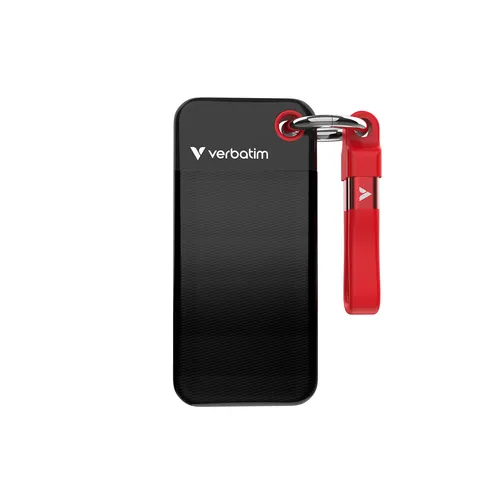 Verbatim Pocket SSD 2 TB USB Type-C 3.2 Gen 2 (3.1 Gen 2) Czarny, Czerwony