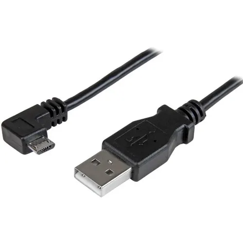 StarTech.com USBAUB50CMRA kabel USB USB 2.0 0,5 m USB A Micro-USB A 0,48 Gbit/s Czarny