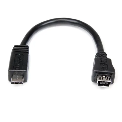 StarTech.com UUSBMUSBMF6 kabel USB 0,15 m Mini-USB B Micro-USB A Czarny