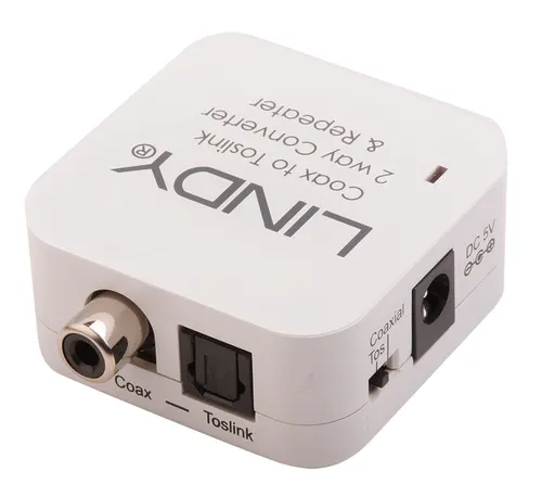 Lindy 70411 przejściówka do kabli Toslink RCA Biały