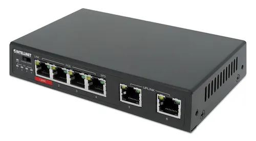Intellinet 561686 przełącznik sieciowy Fast Ethernet (10/100) Obsługa PoE Czarny
