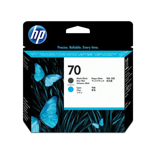 HP 70 głowica drukująca: czarny matowy i błękitny