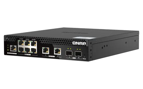 QNAP QSW-M2106PR-2S2T przełącznik sieciowy Zarządzany L2 10G Ethernet (100/1000/10000) Obsługa PoE 1U Czarny