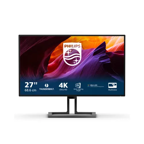 Philips Brilliance 27B1U7903/00 monitor komputerowy 68,6 cm (27") 3840 x 2160 px 4K Ultra HD LED Czarny
