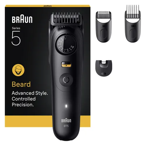 Braun BeardTrimmer 5 80789813 trymer do brody AC/Bateria 20 2 cm Mokry & Suchy Czarny